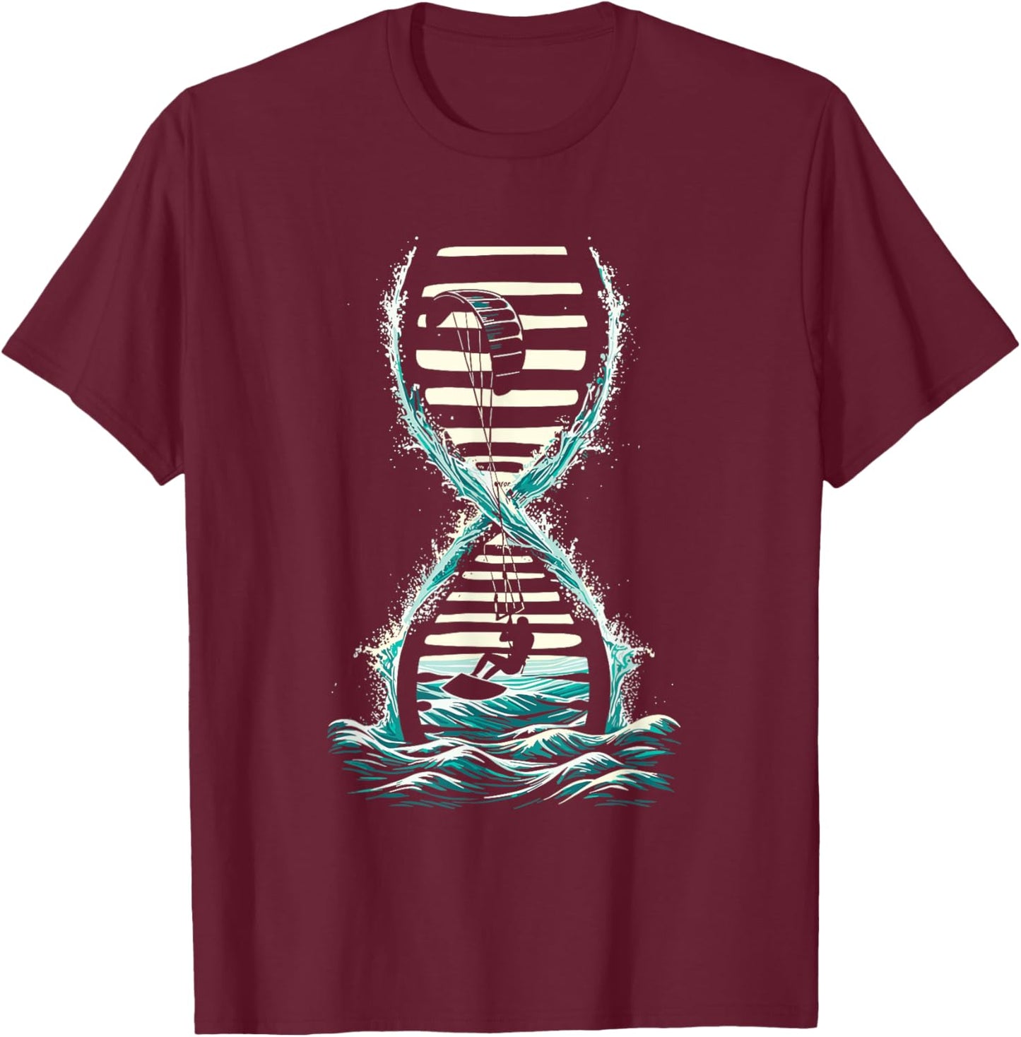 Kitesurfing Kitesurfing Kiteboarder T-Shirt - T-Shirt | Maroon