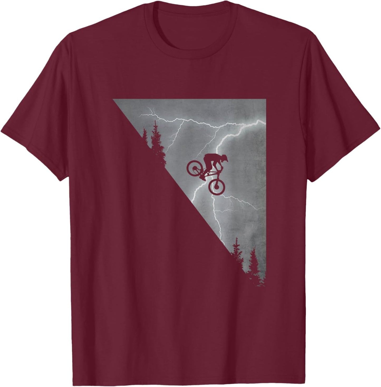 MTB Mountain Bike T-Shirt - T-Shirt | Maroon