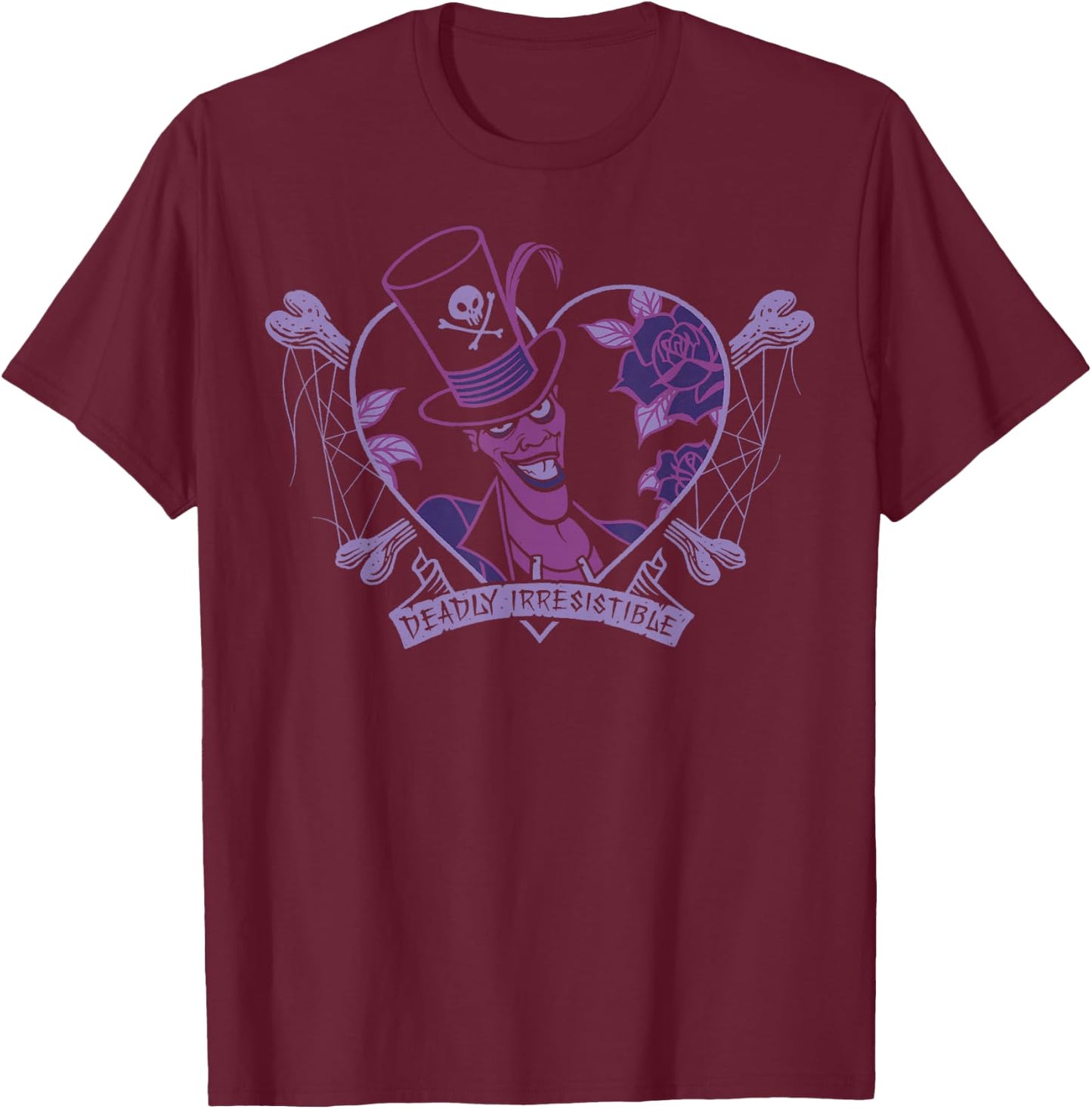 Disney Villains Valentine's Day Dr. Facilier Deadly Vintage T-Shirt - T-Shirt | Maroon