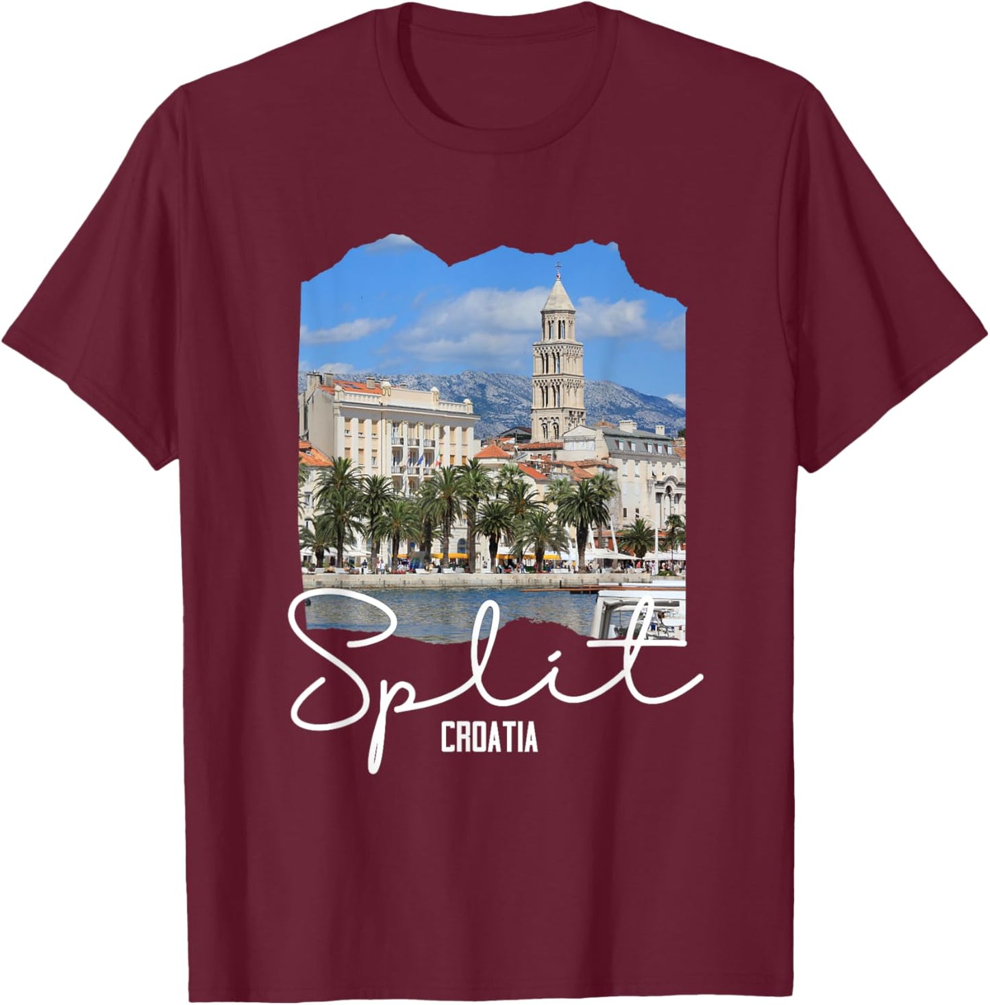 Split Croatia Souvenir / Split T-Shirt - T-Shirt | Maroon