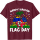 Haitian Flag Day Dinosaur Men Women Kids T-Shirt - T-Shirt | Maroon