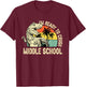 Vintage Dinosaur I'm Ready to Crush Middle School Kids Boys T-Shirt - T-Shirt | Maroon