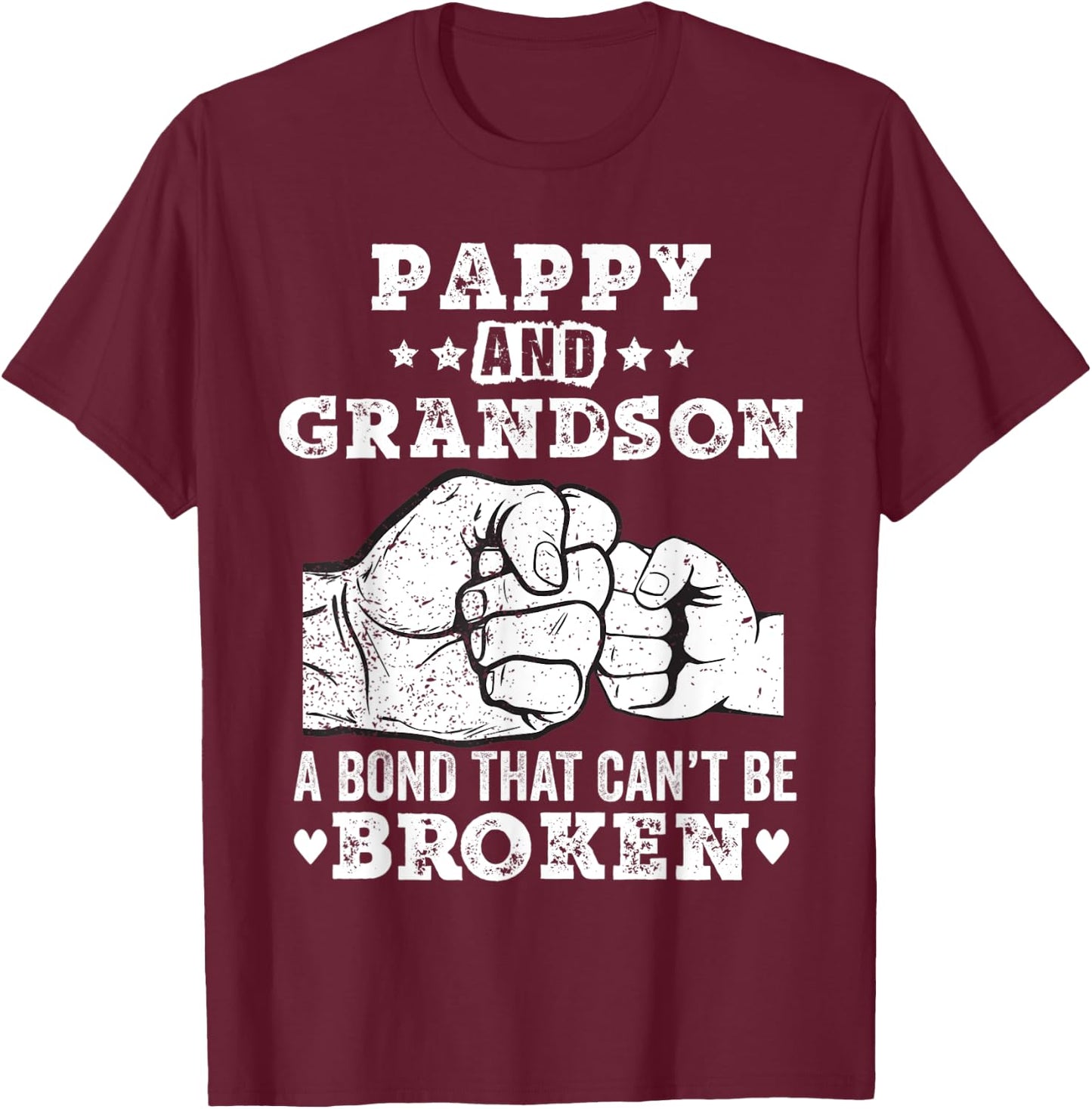 pappy and grandson a bond that cant be broken Grandpa gift T-Shirt - T-Shirt | Maroon