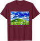 Frutiger Aero Dolphin Meadow Aesthetic y2k 2000s Ironic T-Shirt - T-Shirt | Maroon