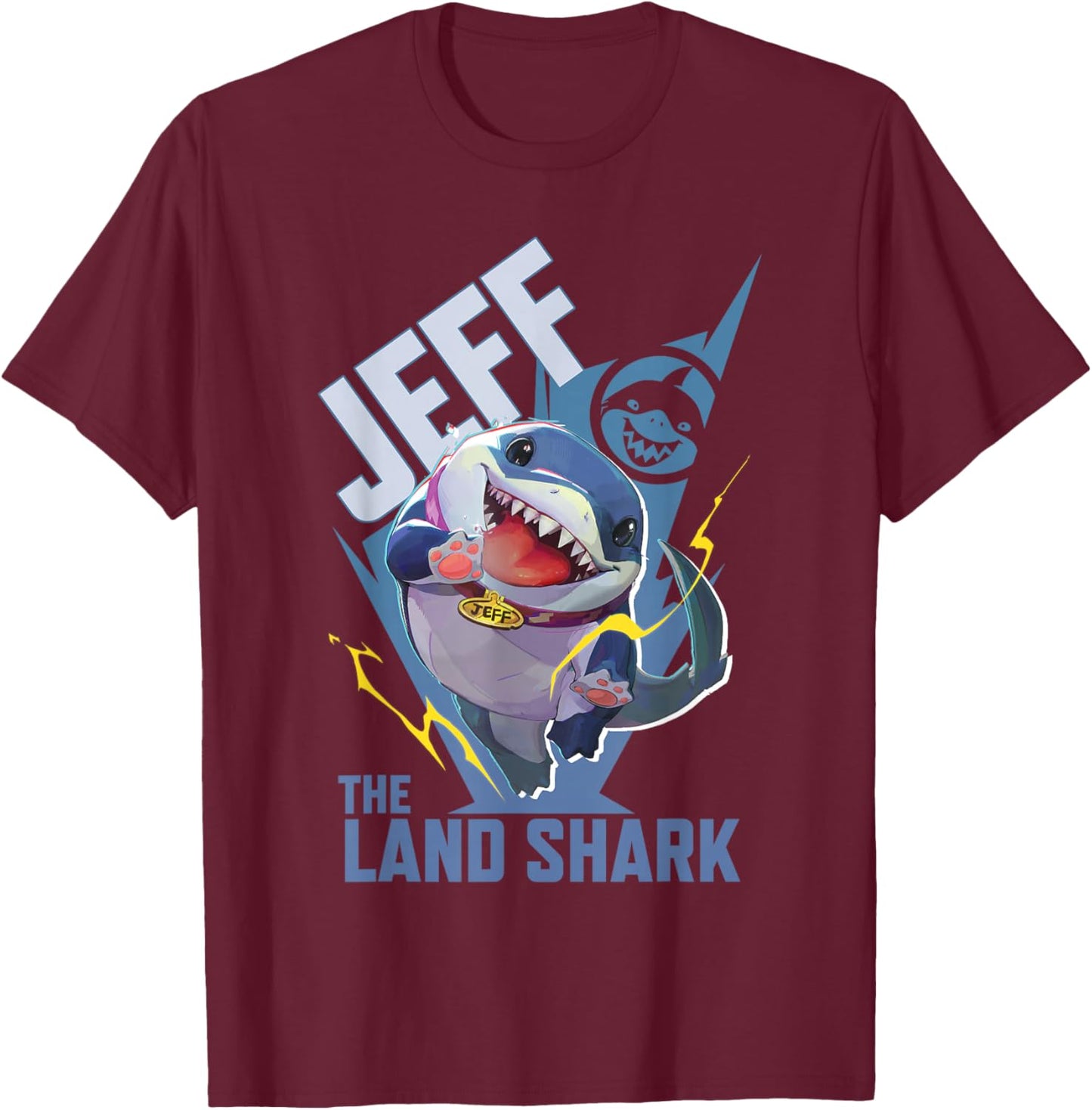 Marvel Rivals Gamerverse PVP Super Hero Jeff the Land Shark T-Shirt - T-Shirt | Maroon