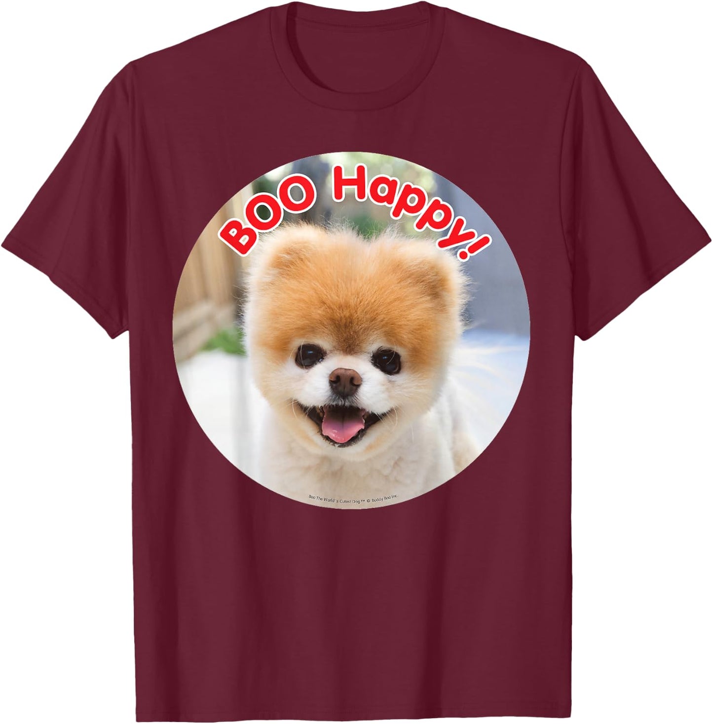 Boo The Worlds Cutest Dog - , , Kids 6755L T-Shirt - T-Shirt | Maroon