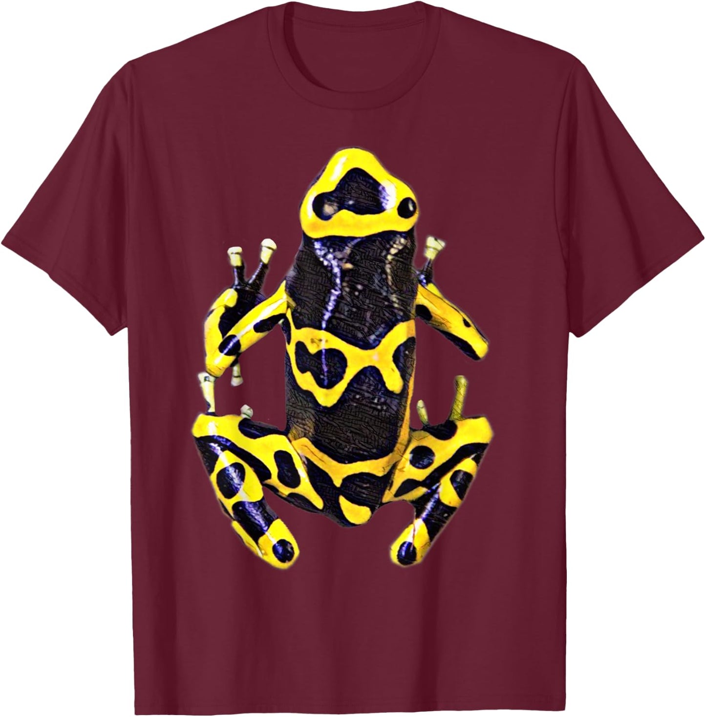Yellow Poison Arrow Frog Designs Poison Dart Arrow Frog T-Shirt - T-Shirt | Maroon