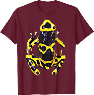 Yellow Poison Arrow Frog Designs Poison Dart Arrow Frog T-Shirt - T-Shirt | Maroon