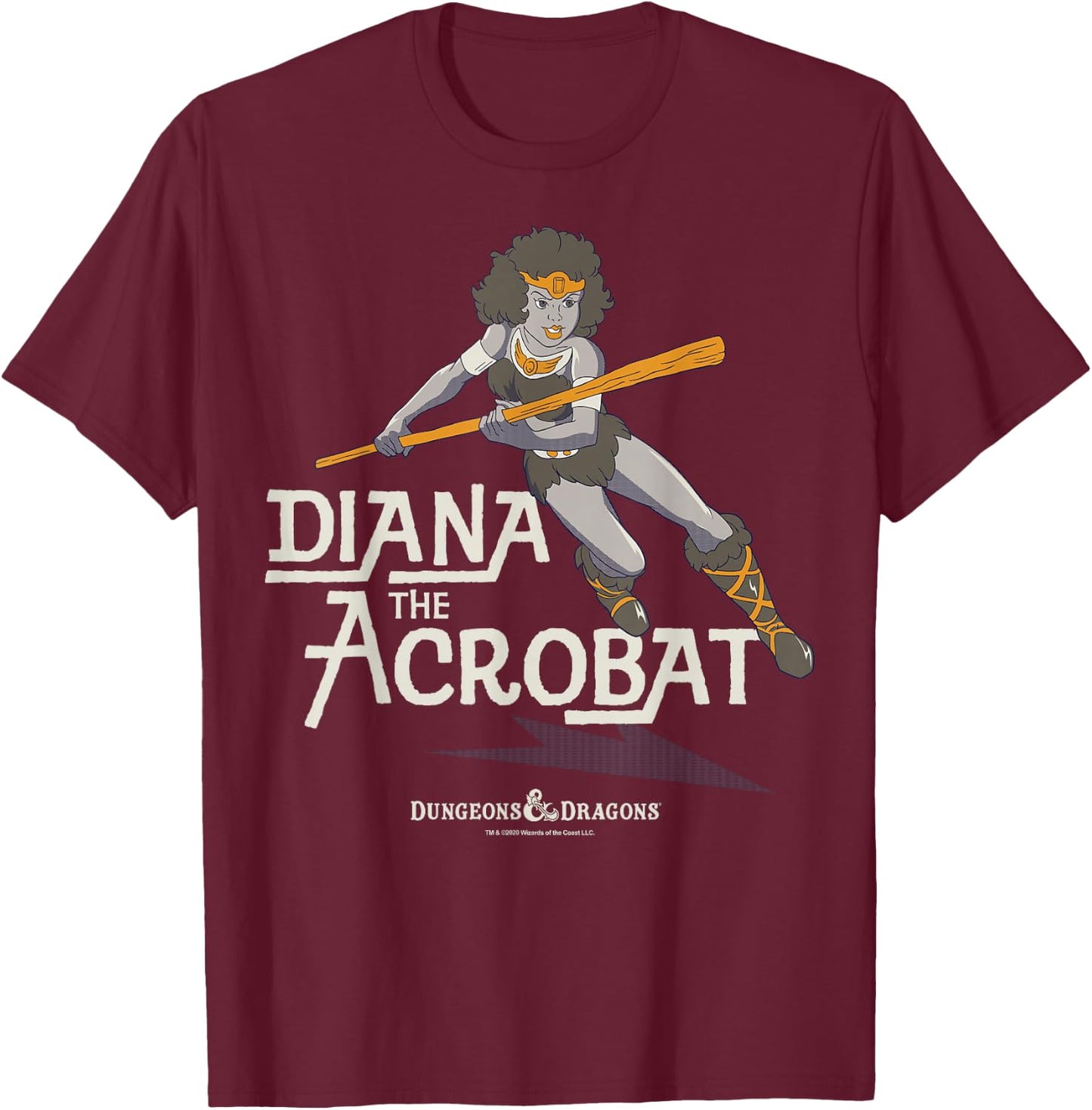 Dungeons & Dragons Diana The Acrobat T-Shirt - T-Shirt | Maroon