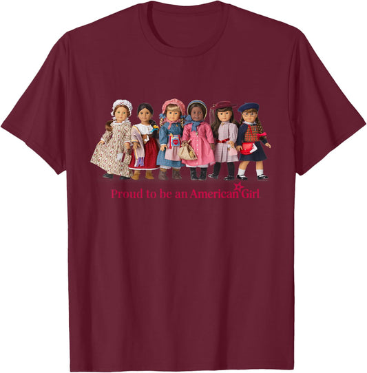 American Girl - Proud to be an American Girl T-Shirt - T-Shirt | Maroon