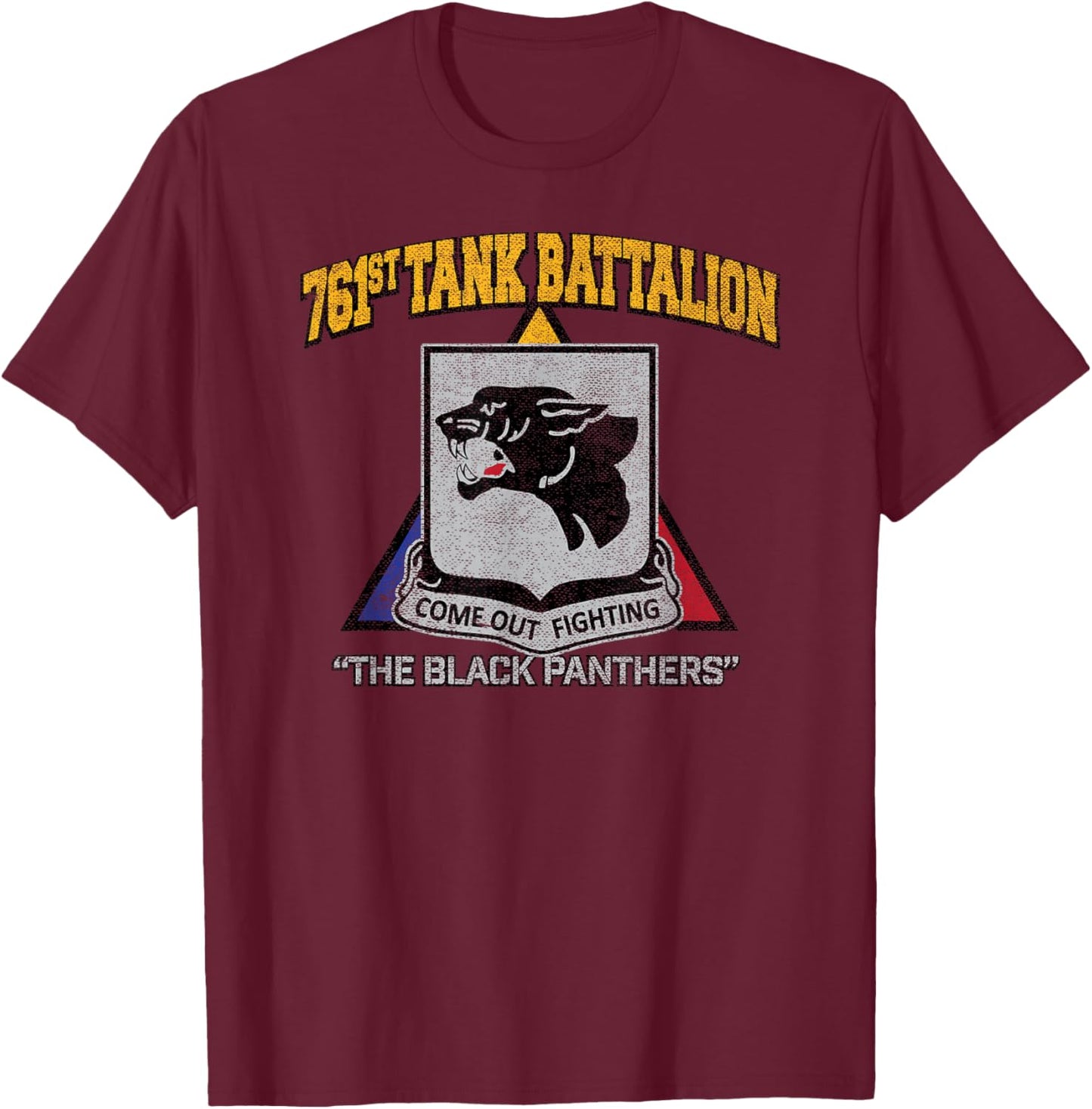 American Marauder: 761st Tank Battalion WWII Black Panthers T-Shirt - T-Shirt | Maroon