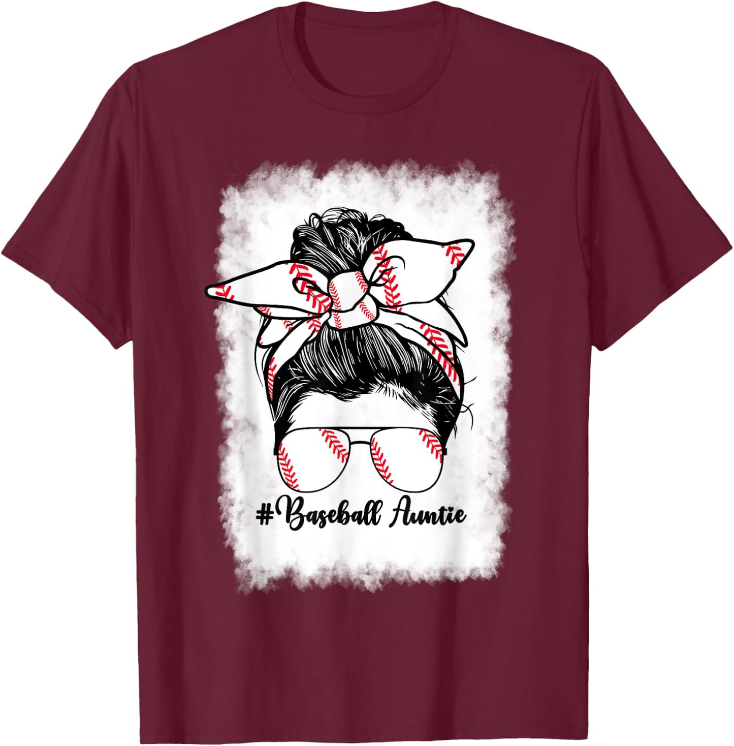 Baseball Aunt My Favorite Player Calls Me Auntie Baseball T-Shirt - T-Shirt | Maroon
