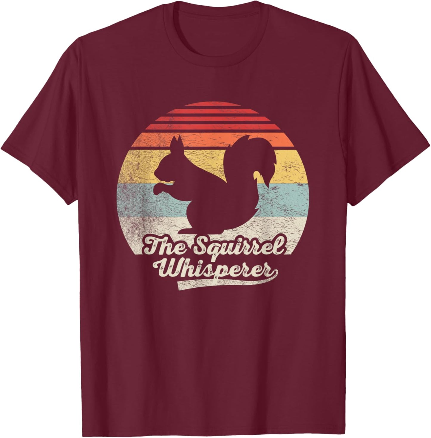 Retro Vintage Squirrel Lover Squirrel Whisperer T-Shirt - T-Shirt | Maroon