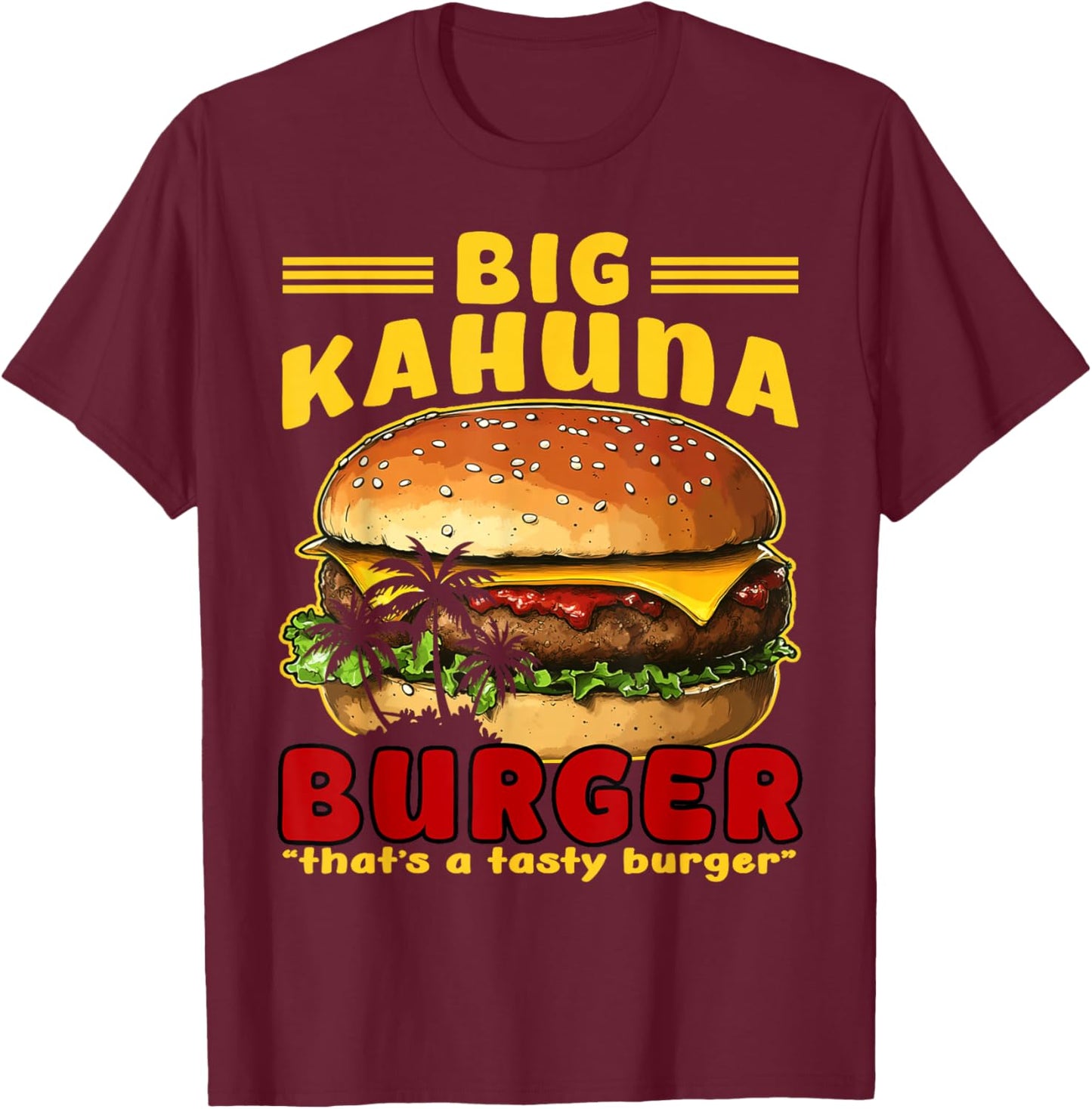 Retro Burger Kingpin Tasty Grill Graphic Cool Food T-Shirt - T-Shirt | Maroon