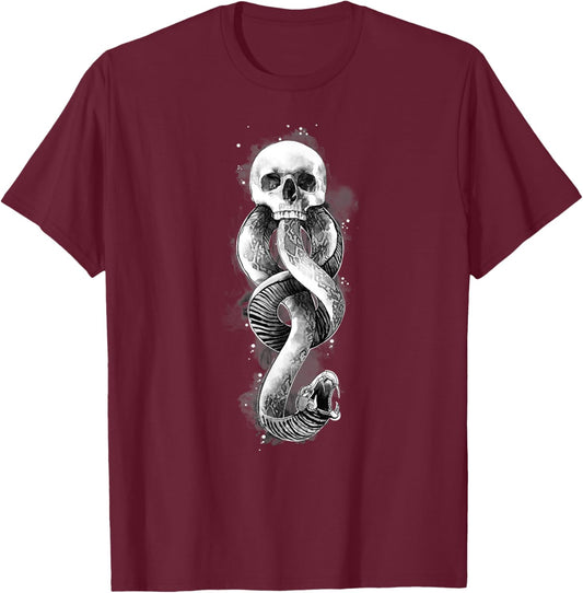 Harry Potter Dark Mark Watercolor T-Shirt - T-Shirt | Maroon
