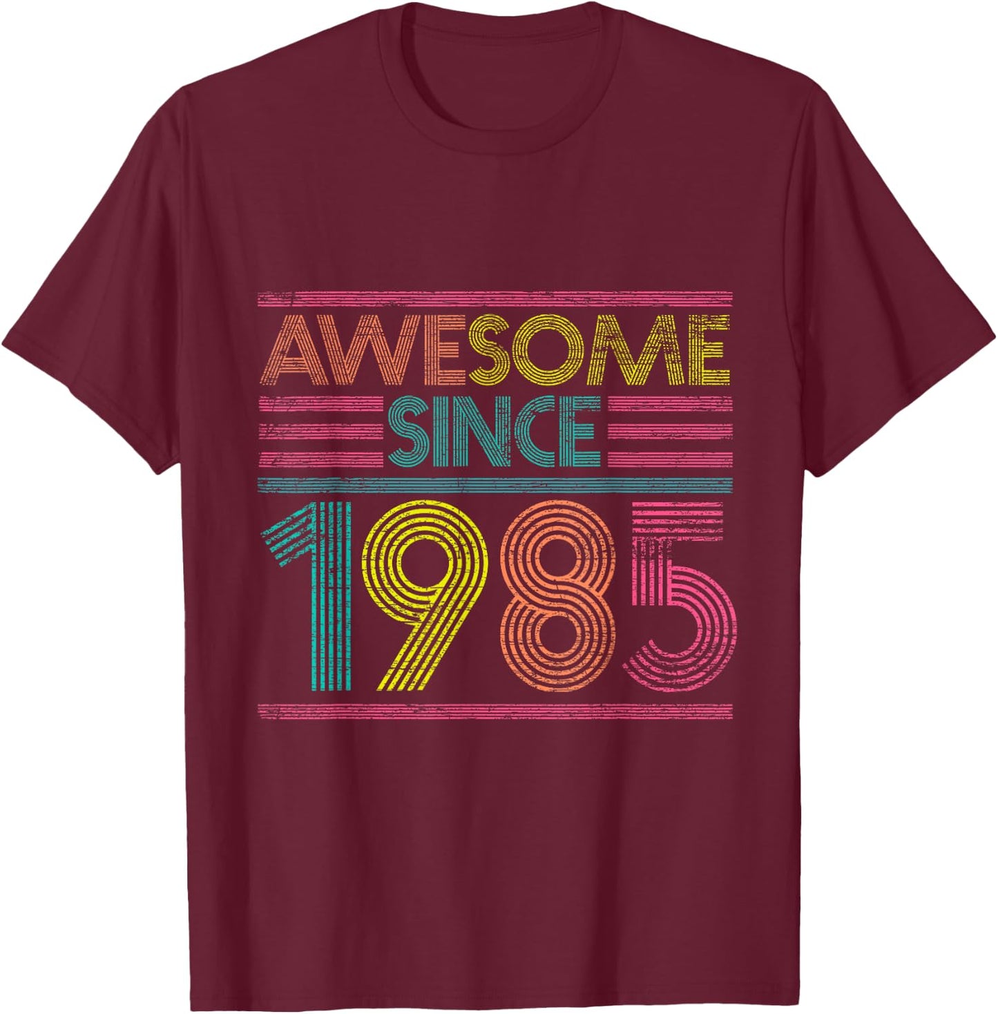 Awesome Since 1985 40th Birthday Gifts 40 Years Old T-Shirt - T-Shirt | Maroon