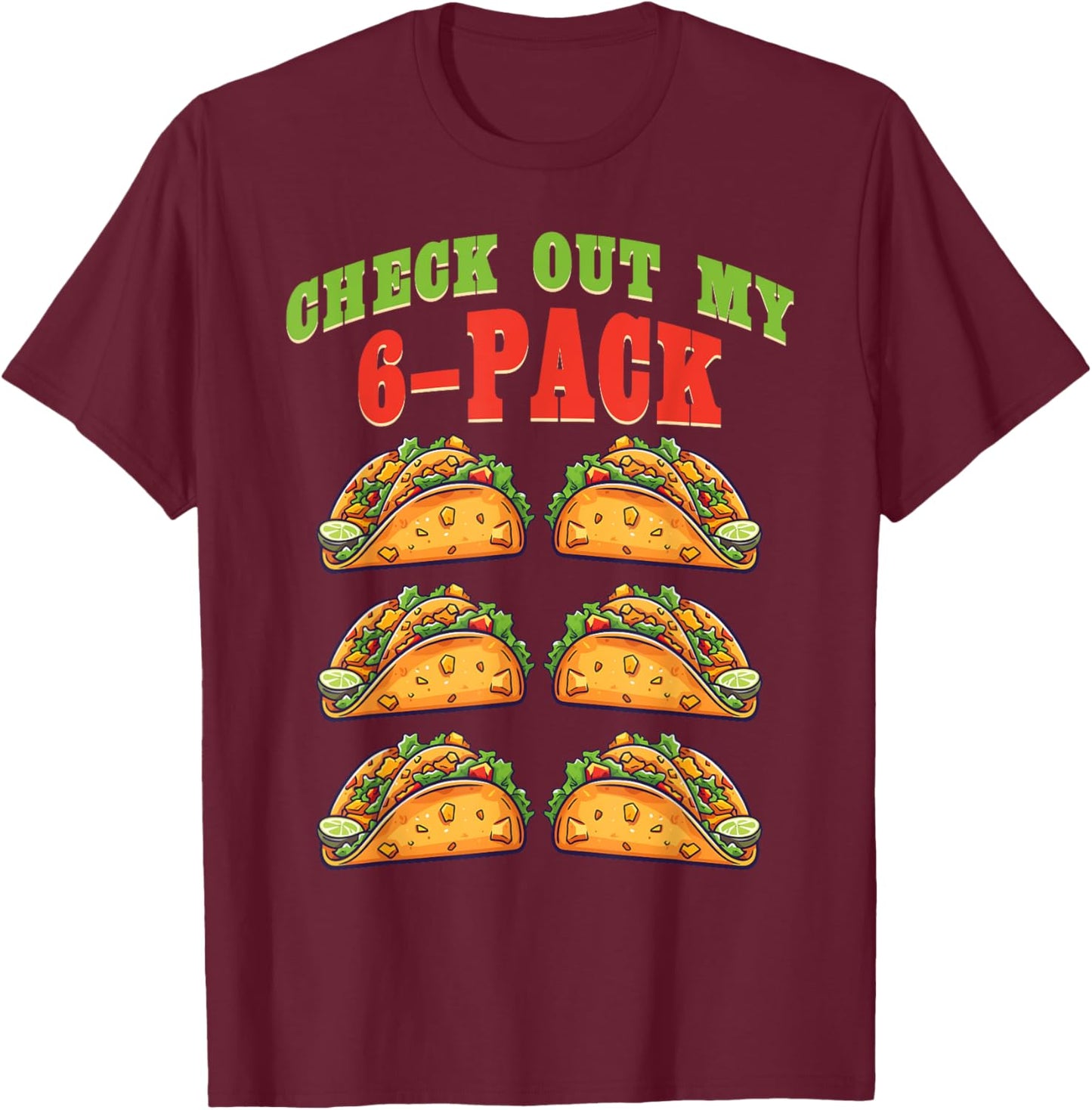 Fitness Taco Funny Mexican Gym For Taco Lovers Men T-Shirt - T-Shirt | Maroon
