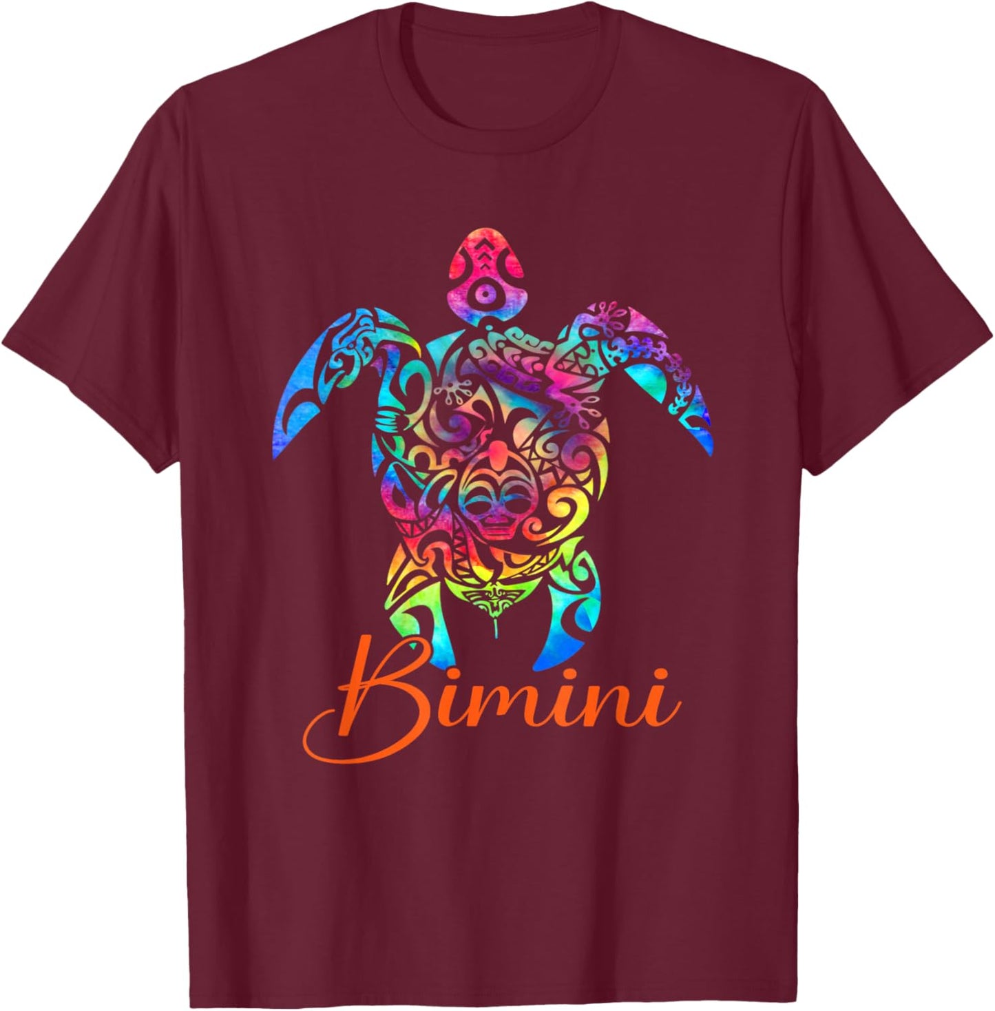 Bimini Bahamas Sea Turtle Family Vacation Summer Beach 2026 T-Shirt - T-Shirt | Maroon
