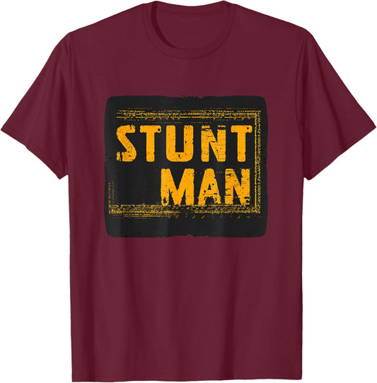 Pretty Stuntman Emblem Costume T-Shirt - T-Shirt | Maroon