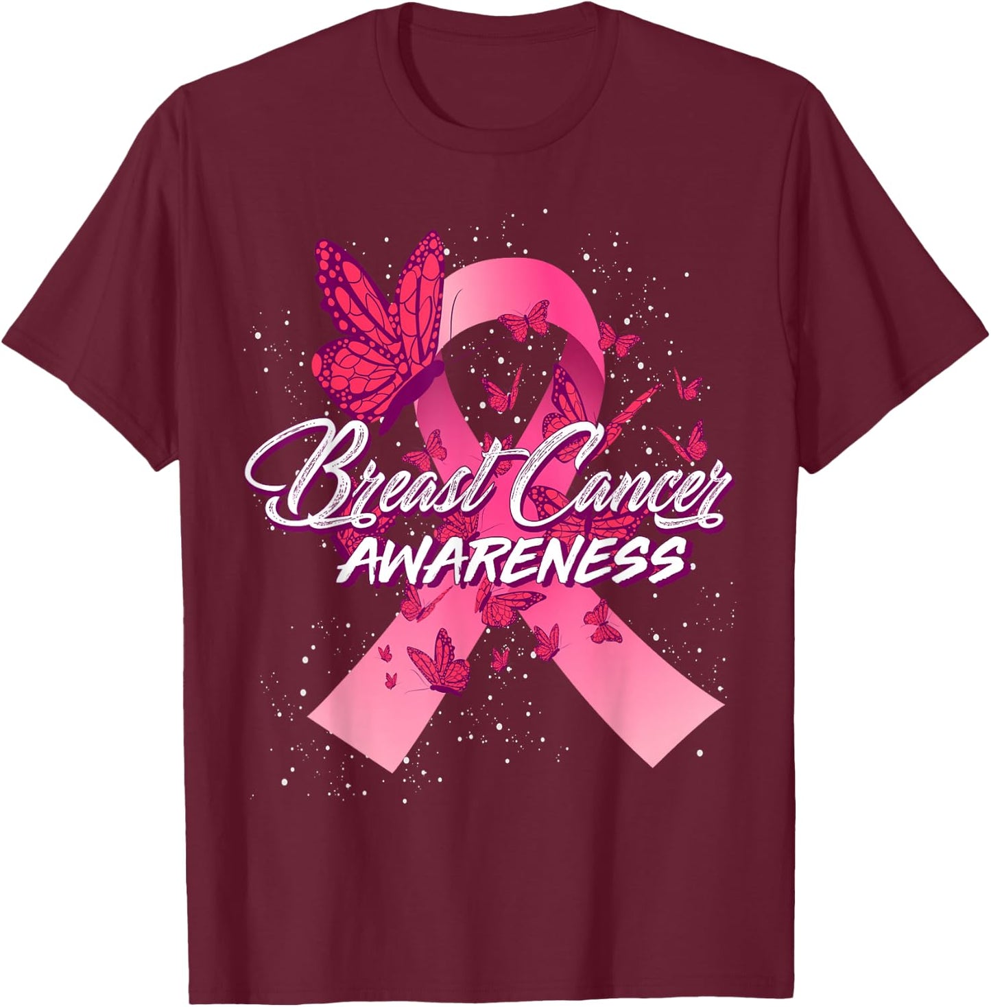 Breast Cancer Awareness T-Shirt - T-Shirt | Maroon