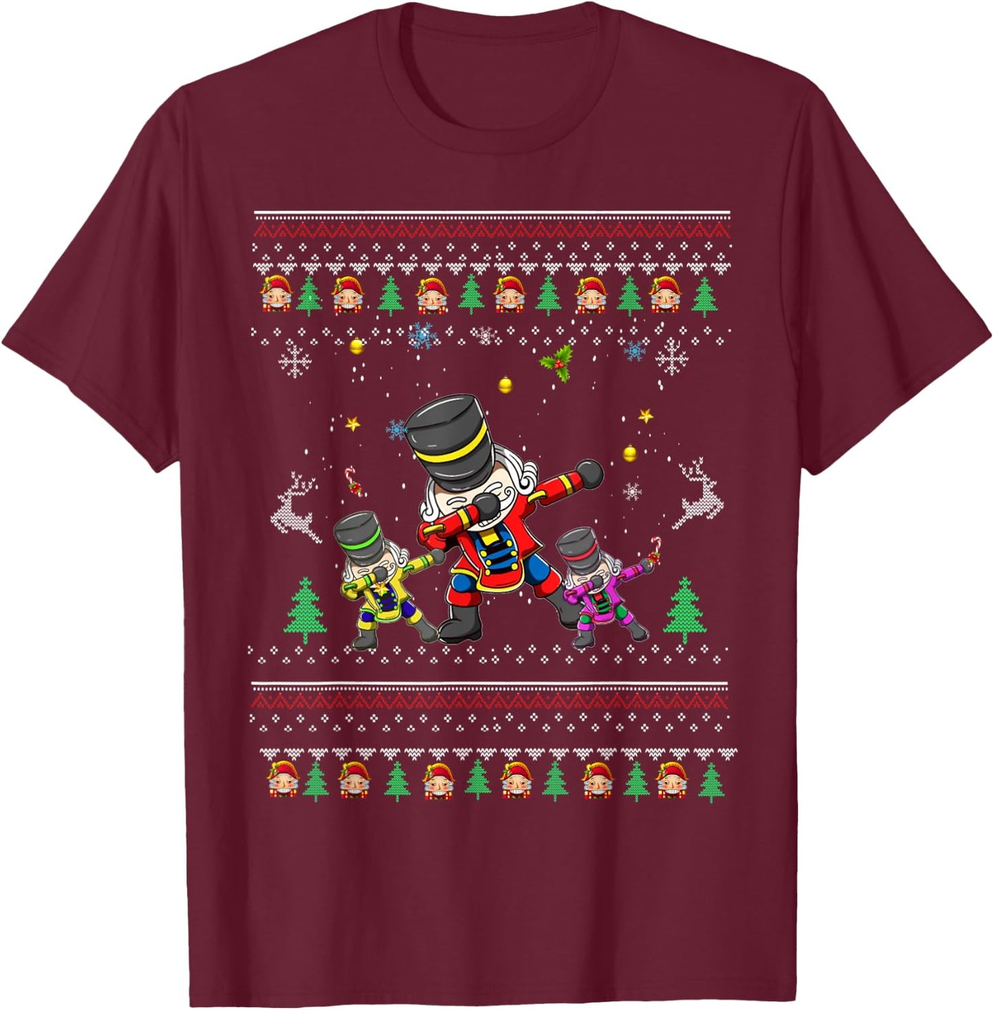 Ugly Dabbing Nutcracker Christmas Costume Nutcracker Kids T-Shirt - T-Shirt | Maroon