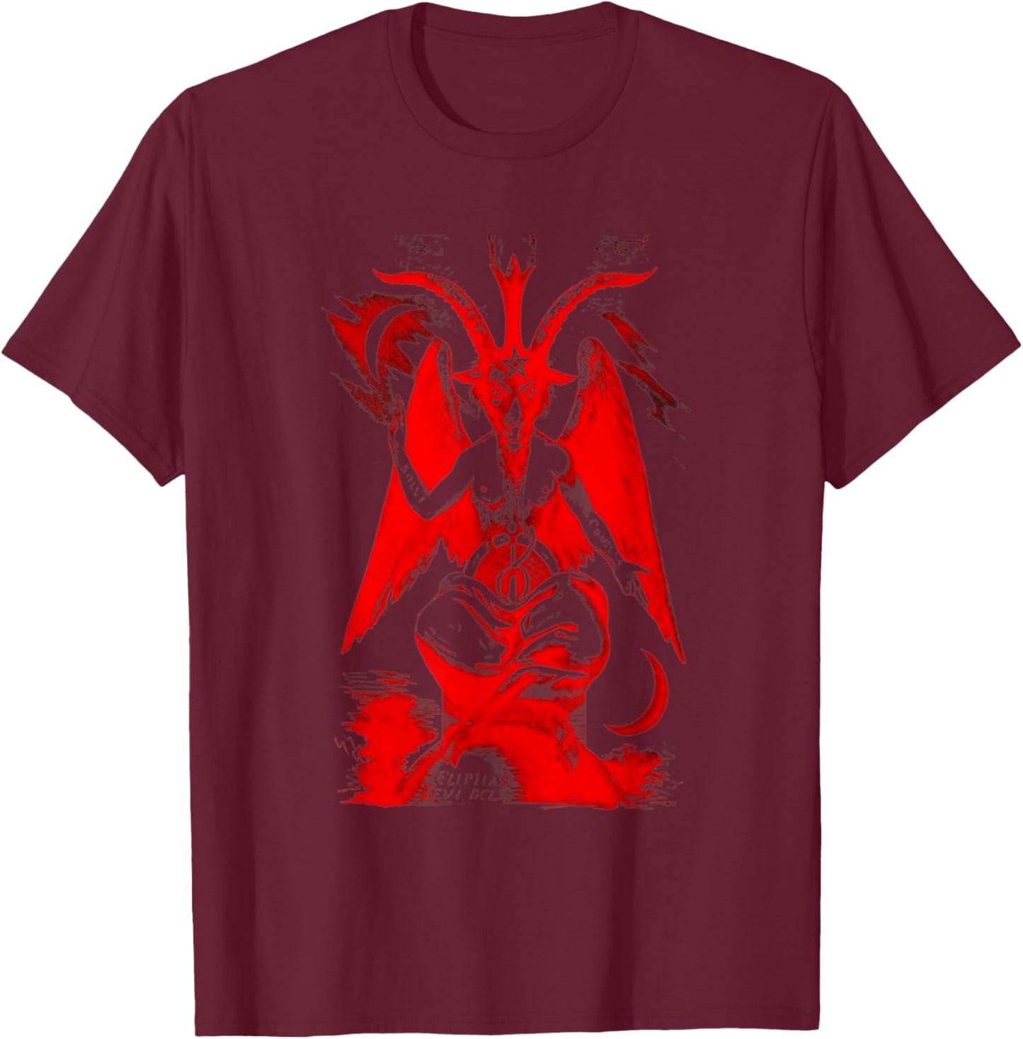 Teufel und Satan 666 Geheime Illuminaten mit Blutfarbe T-Shirt - T-Shirt | Maroon