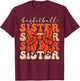 Basketball Sister Vintage Sport Lover Sister Mothers Da T-Shirt - T-Shirt | Maroon