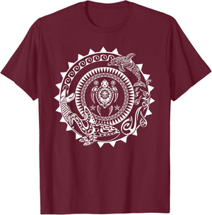 Maori Polynesian Tattoo Orca Dolphin Turtle Scuba Diving T-Shirt - T-Shirt | Maroon