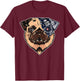 Puginator Funny Robot Pug Dog lovers Women Girls Kids T-Shirt - T-Shirt | Maroon