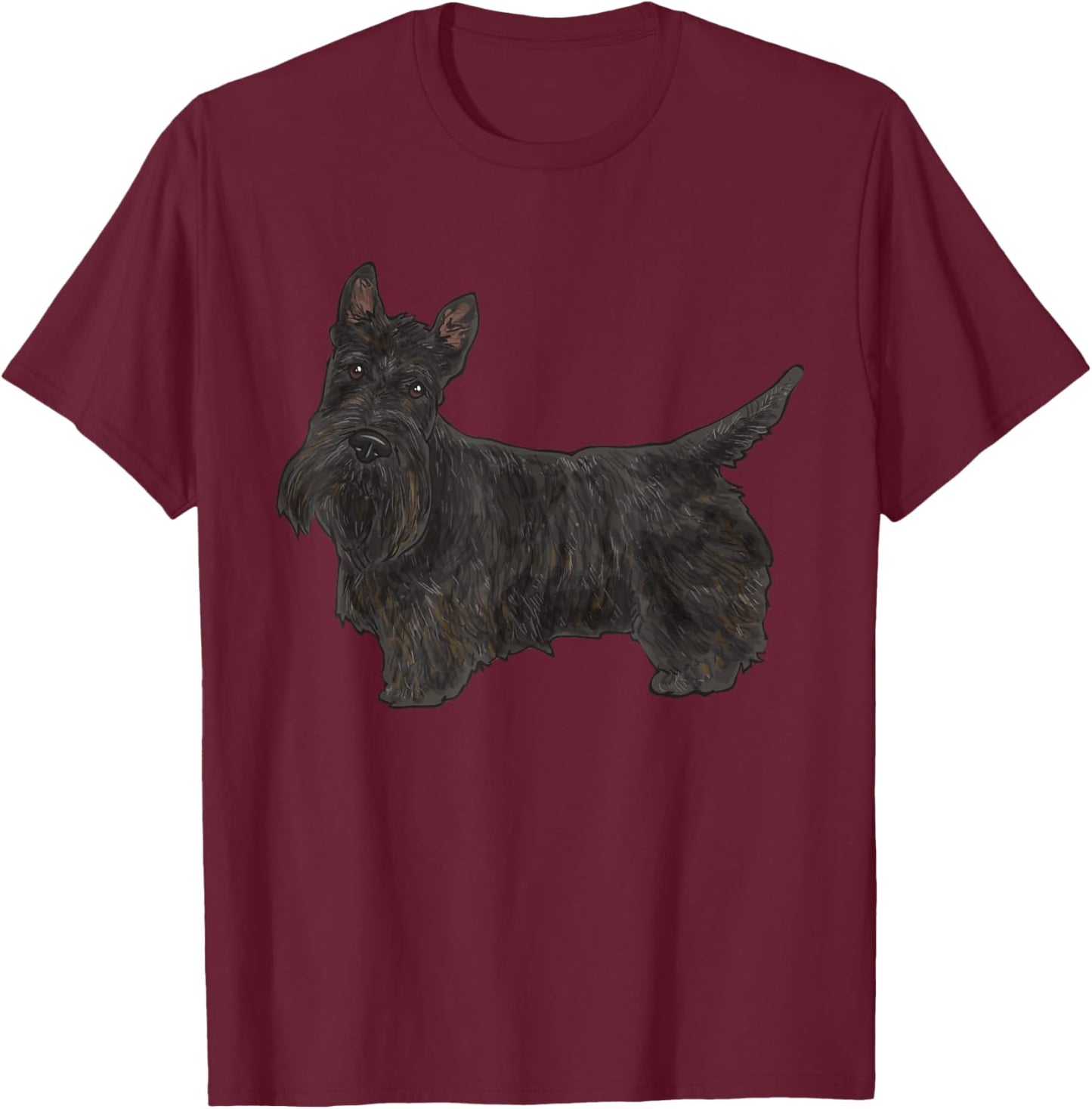Scottish Terrier Dog Scottie T-Shirt - T-Shirt | Maroon