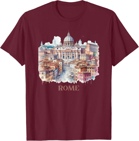 Retro Vintage Rom Italien Roma Italia Souvenir T-Shirt - T-Shirt | Maroon