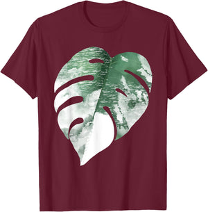 Houseplant Plant Lover Gift Plant Philodendron Monstera Albo T-Shirt - T-Shirt | Maroon