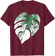 Houseplant Plant Lover Gift Plant Philodendron Monstera Albo T-Shirt - T-Shirt | Maroon