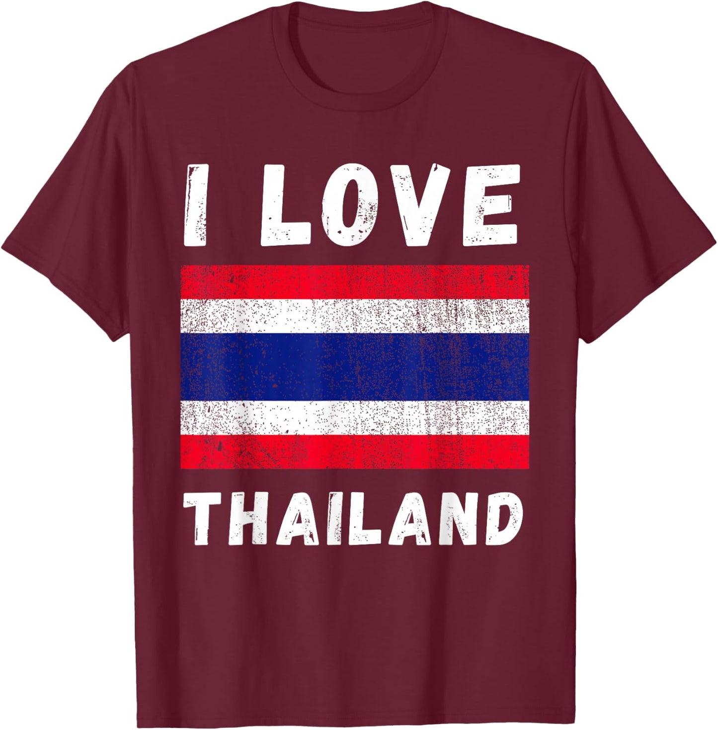 I Love Thailand Vintage Thai Thailand Family Travel Souvenir T-Shirt - T-Shirt | Maroon