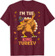 Thanksgiving Family Matching I'm The King Turkey Funny T-Shirt - T-Shirt | Maroon