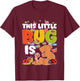 Kids 3rd Bug Birthday Three Year Old Bugs Birthday Insects T-Shirt - T-Shirt | Maroon