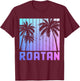Roatan Beach Honduras Surfer Vintage Souvenir T-Shirt - T-Shirt | Maroon