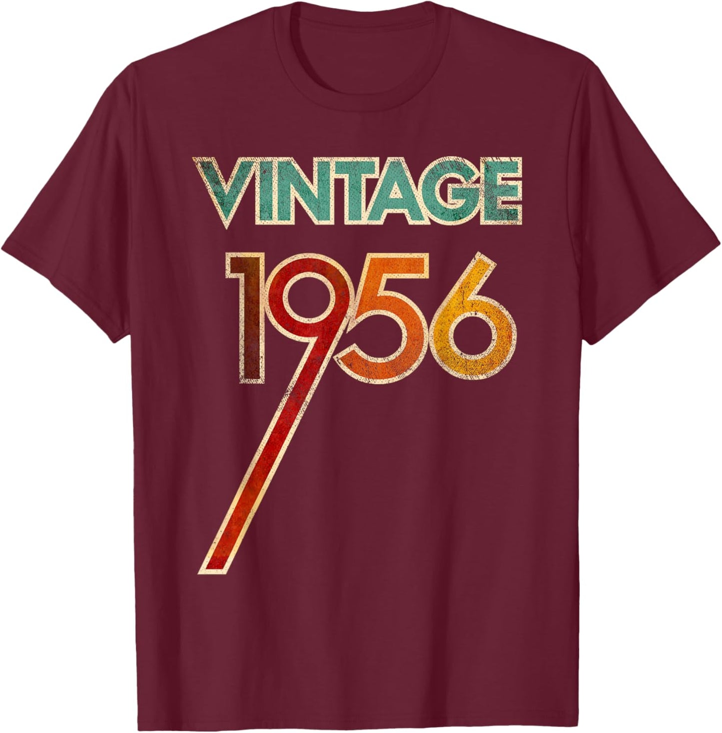 Vintage 1956 65th Birthday Outfit Women 65 Years Old T-Shirt - T-Shirt | Maroon