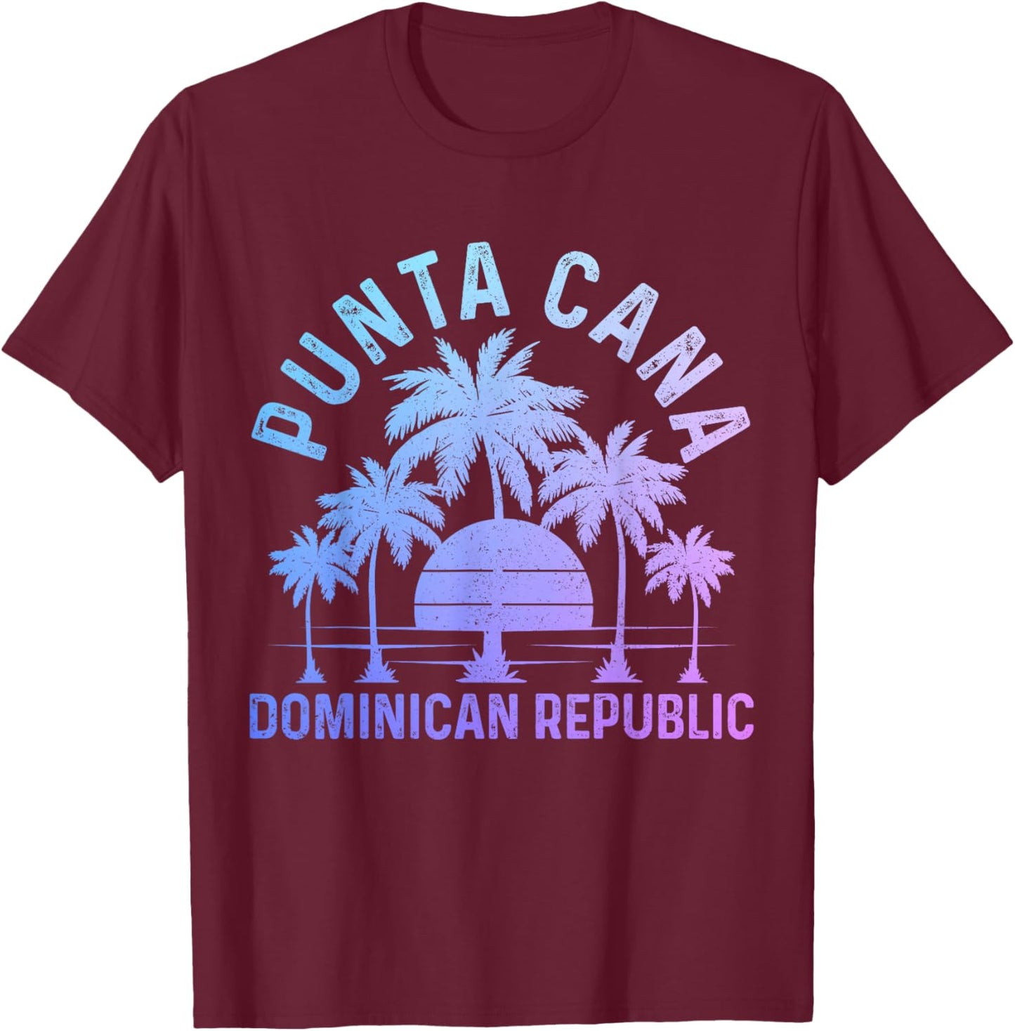 Punta Cana Dominican Republic Beach Surf Vintage T-Shirt - T-Shirt | Maroon