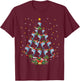 Santa Dolphin Fish Lover Xmas Gift Dolphin Christmas Tree T-Shirt - T-Shirt | Maroon