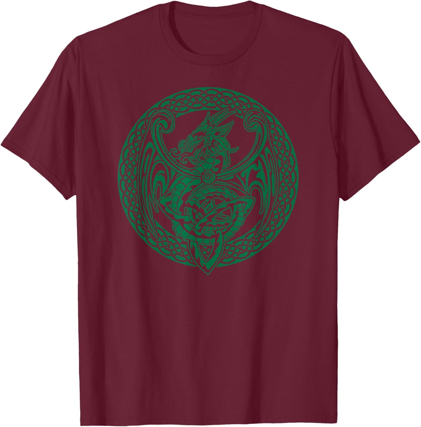 Celtic Dragon T-Shirt - T-Shirt | Maroon