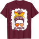 Lake Life Messy Bun Hair Girl Retro Lake Summer T-Shirt - T-Shirt | Maroon