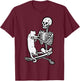 Skeleton Holding Cat Vintage Goth Halloween Men Women Kids T-Shirt - T-Shirt | Maroon