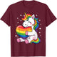 LGBTQ Regenbogen Einhorn Sweet Pride Design für Kinder T-Shirt - T-Shirt | Maroon