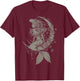 Disney Little Mermaid Ariel Tattoo Style Portrait T-Shirt - T-Shirt | Maroon