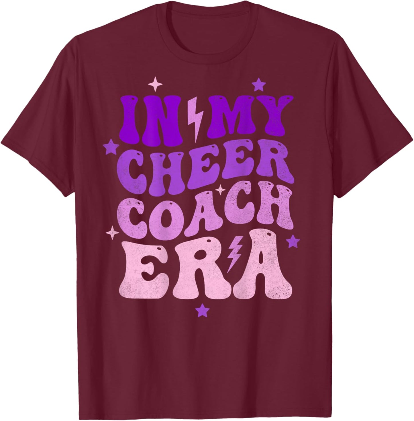 In My Cheer Coach Era (on back) T-Shirt - T-Shirt | Maroon