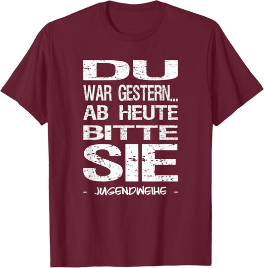 Jugendweihe 2026 Gästebuch Mädchen Jungen T-Shirt - T-Shirt | Maroon