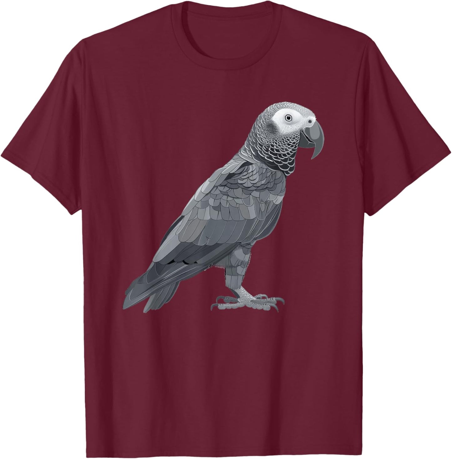 Timneh African Grey Retro T-Shirt - T-Shirt | Maroon