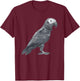 Timneh African Grey Retro T-Shirt - T-Shirt | Maroon