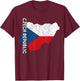 Czech Republic Map Czech Pride Czech Flag Czech Roots T-Shirt - T-Shirt | Maroon